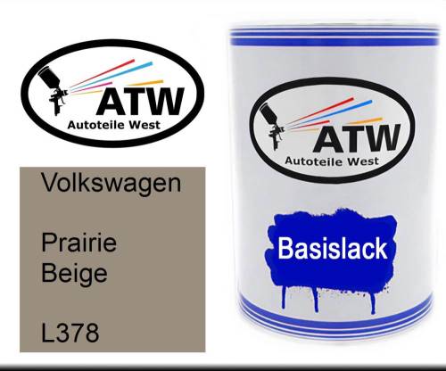 Volkswagen, Prairie Beige, L378: 500ml Lackdose, von ATW Autoteile West.